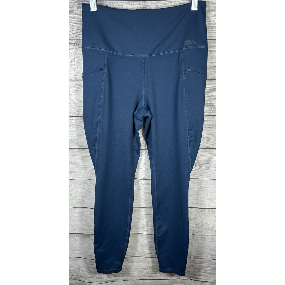 Eddie Bauer Trail Tight Leggings Womens S Blue Athletic Hiking Pants Pockets